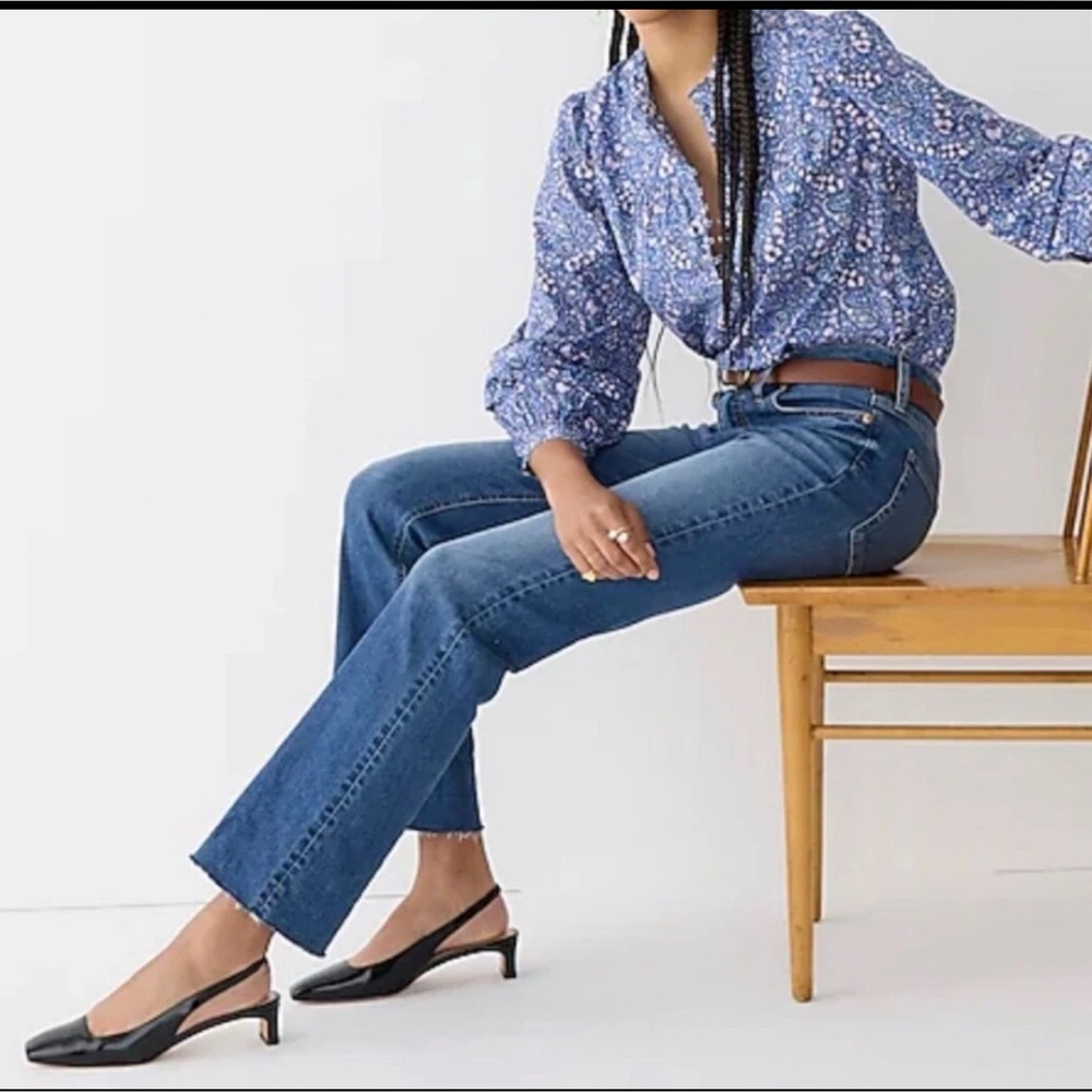 J. Crew Indigo Wide Leg Jeans